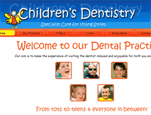 Tablet Screenshot of childrensdentistry.com.au